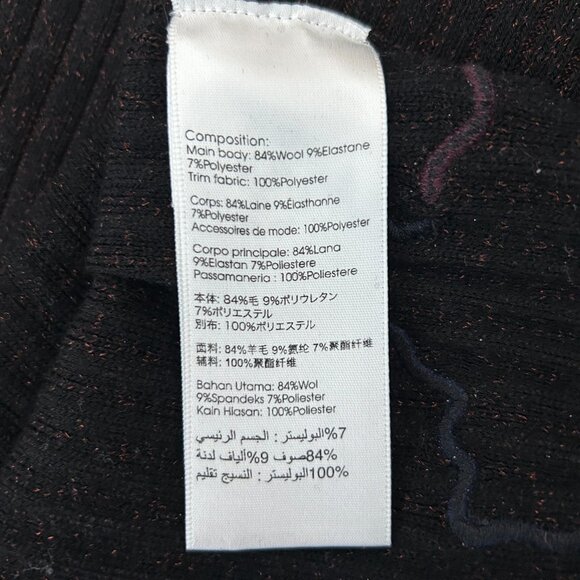 3.1 Phillip Lim Knit Black and Brown Dress with Embroidered Bottom Size US Small - Picture 5 of 6